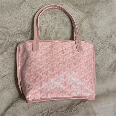 authentic pink goyard tote|mini goyard tote bag.